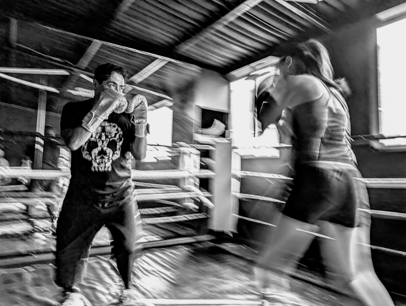 Intercambio en el ring
