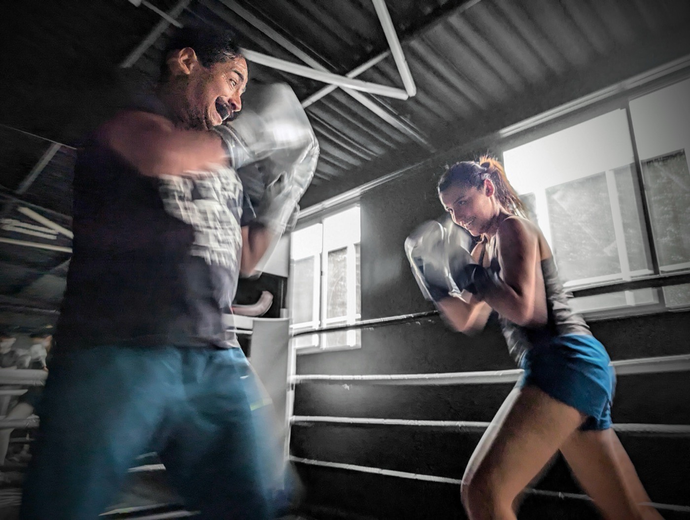 Sparring en el ring
